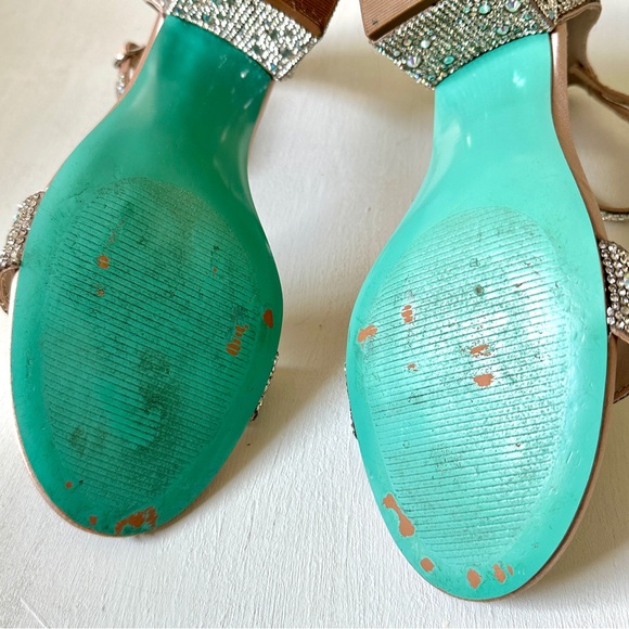 Blue by Betsey Johnson Mari Rhinestone Block Heel Sandals - Size 9 - Picture 15 of 16